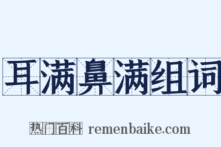 耳满鼻满组词是什么意思的图片